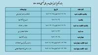 تقویم ترمی نیمسال دوم 1402-1401